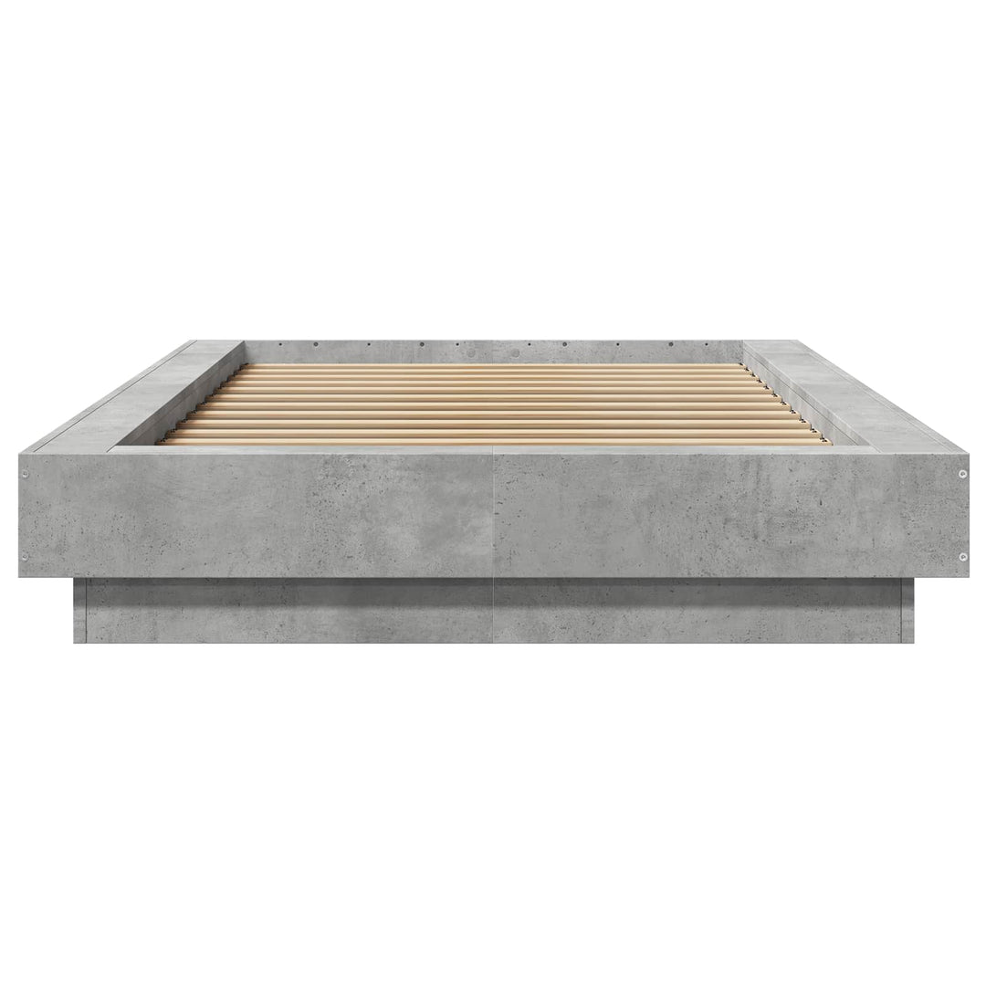Gulvsengramme Betongrå 80 x 210 cm Konstrueret træ