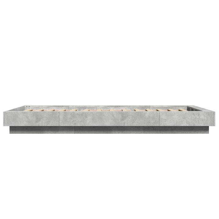 Gulvsengramme Betongrå 80 x 210 cm Konstrueret træ