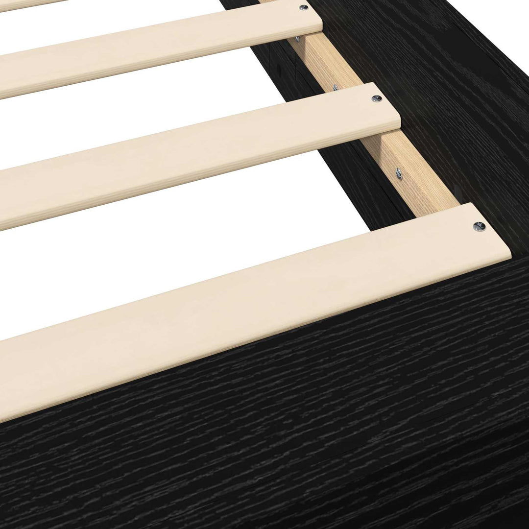 Gulvsengramme Sort eg 80 x 210 cm Konstrueret træ