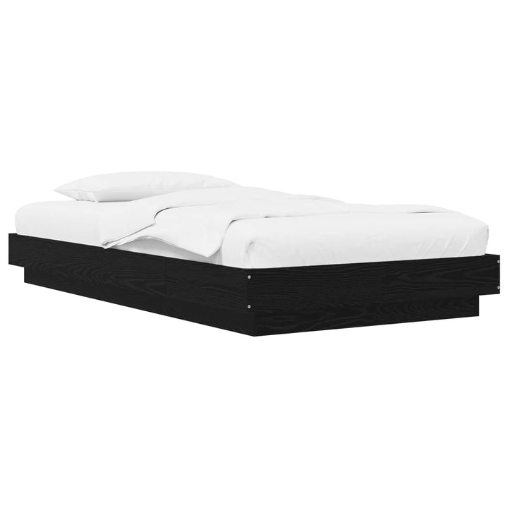 Gulvsengramme Sort eg 80 x 210 cm Konstrueret træ