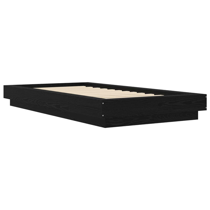 Gulvsengramme Sort eg 80 x 210 cm Konstrueret træ