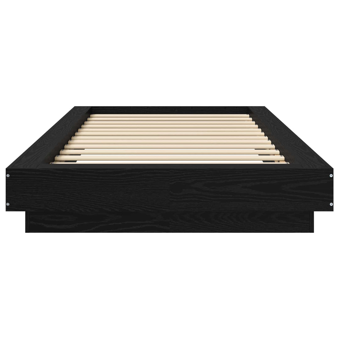 Gulvsengramme Sort eg 80 x 210 cm Konstrueret træ