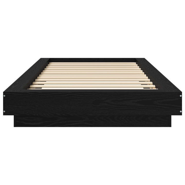 Gulvsengramme Sort eg 80 x 210 cm Konstrueret træ