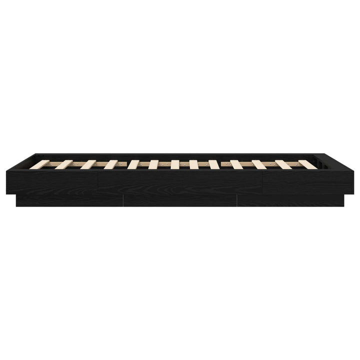 Gulvsengramme Sort eg 80 x 210 cm Konstrueret træ