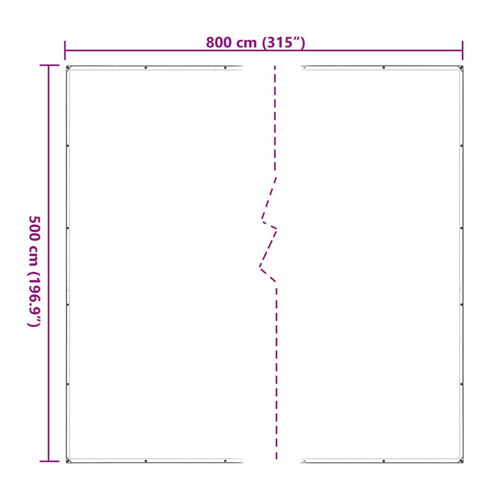 Planteovertræk Transparent 5 x 8 m PE