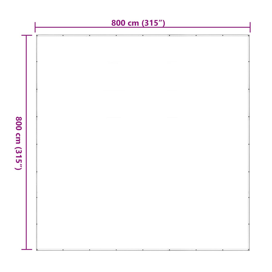Planteovertræk Transparent 8 x 8 m PE