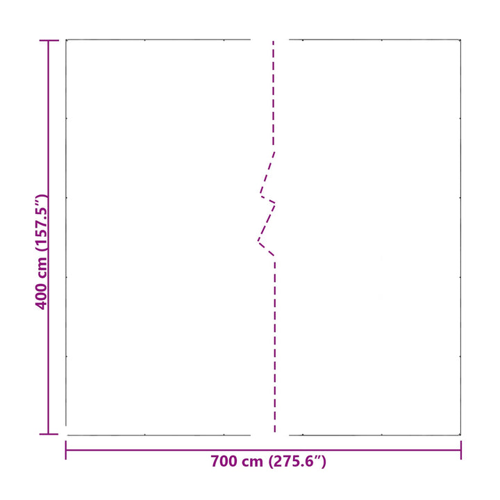 Presenning med øjer Transparent 7 x 4 m Polyethylen