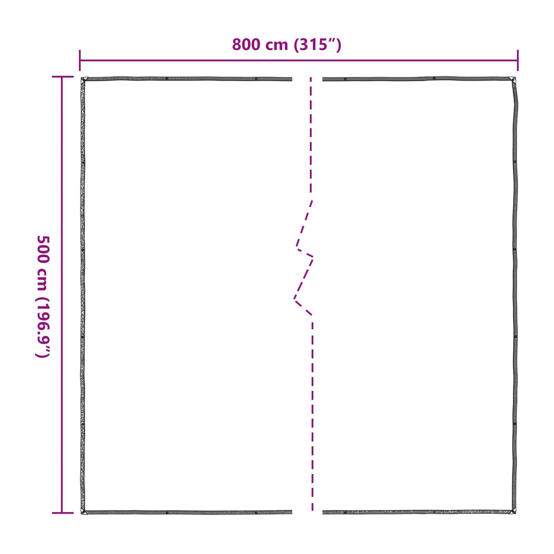 Planteovertræk Transparent 5 x 8 m PE