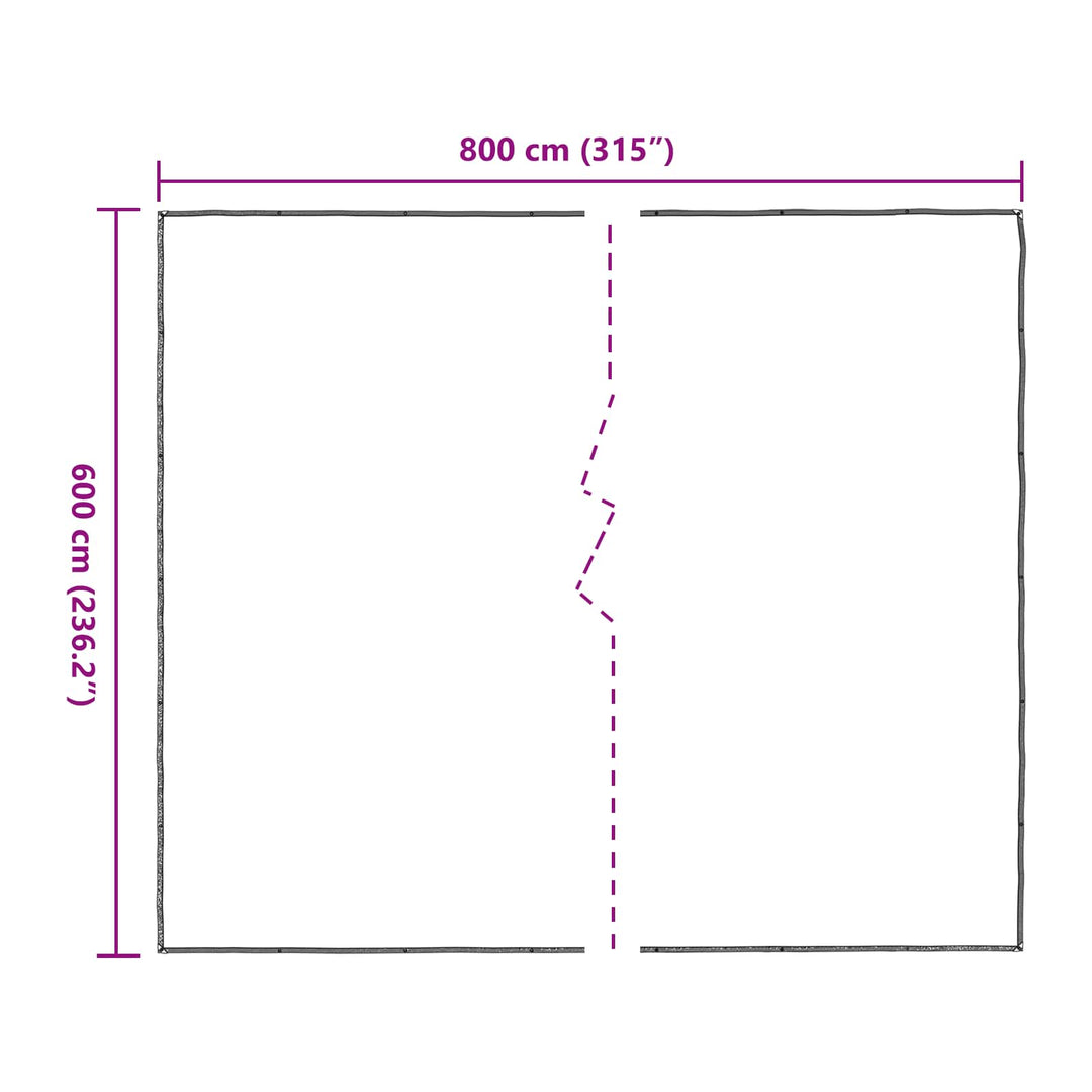 Planteovertræk Transparent 6 x 8 m PE