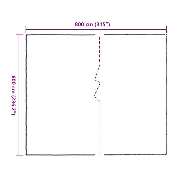 Planteovertræk Transparent 6 x 8 m PE
