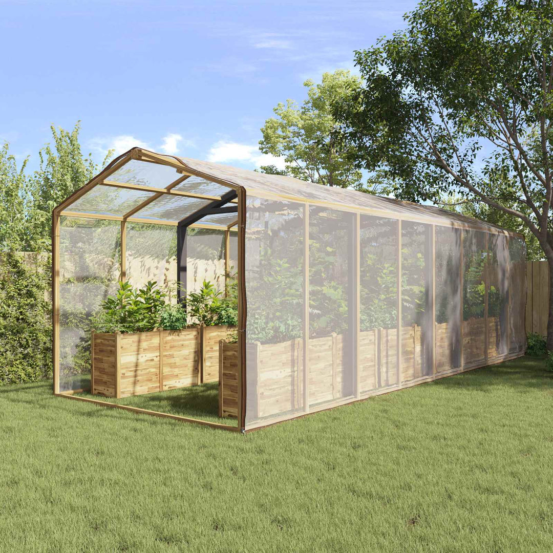 Planteovertræk Transparent 8 x 8 m PE