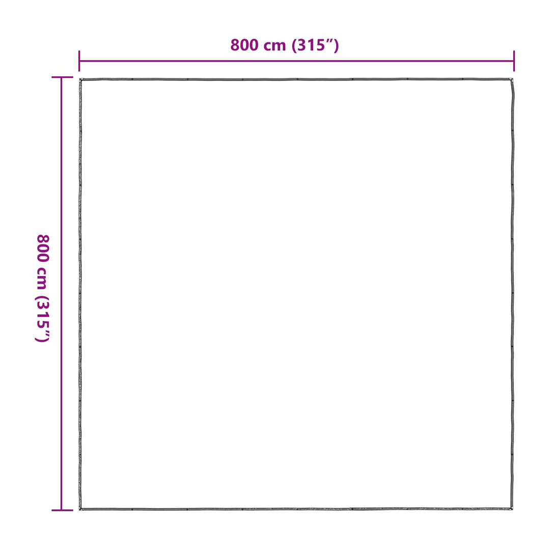 Planteovertræk Transparent 8 x 8 m PE