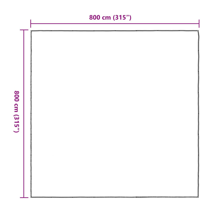 Planteovertræk Transparent 8 x 8 m PE
