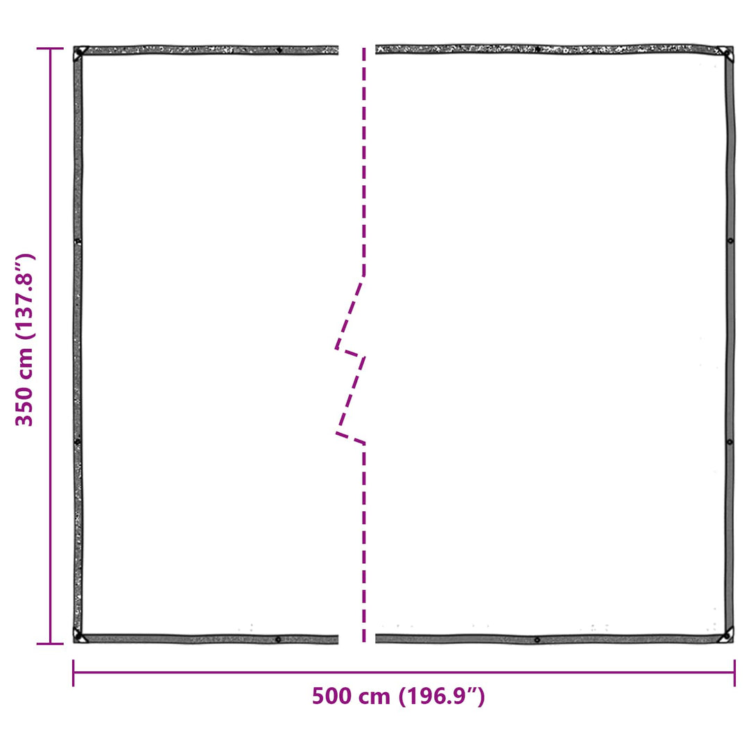 Planteovertræk Transparent 5 × 3,5 m PE