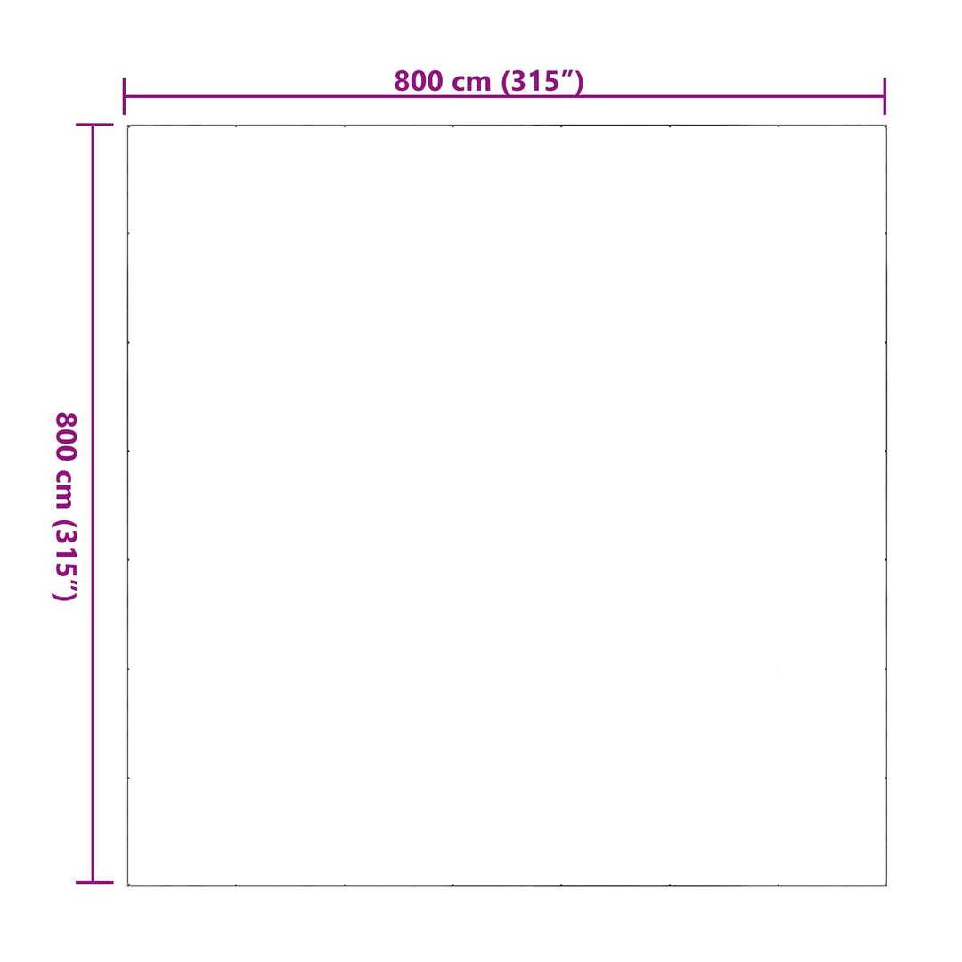 Planteovertræk Transparent 8 x 8 m PVC