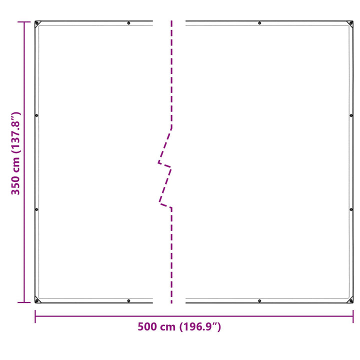 Planteovertræk Transparent 5 × 3,5 m PVC