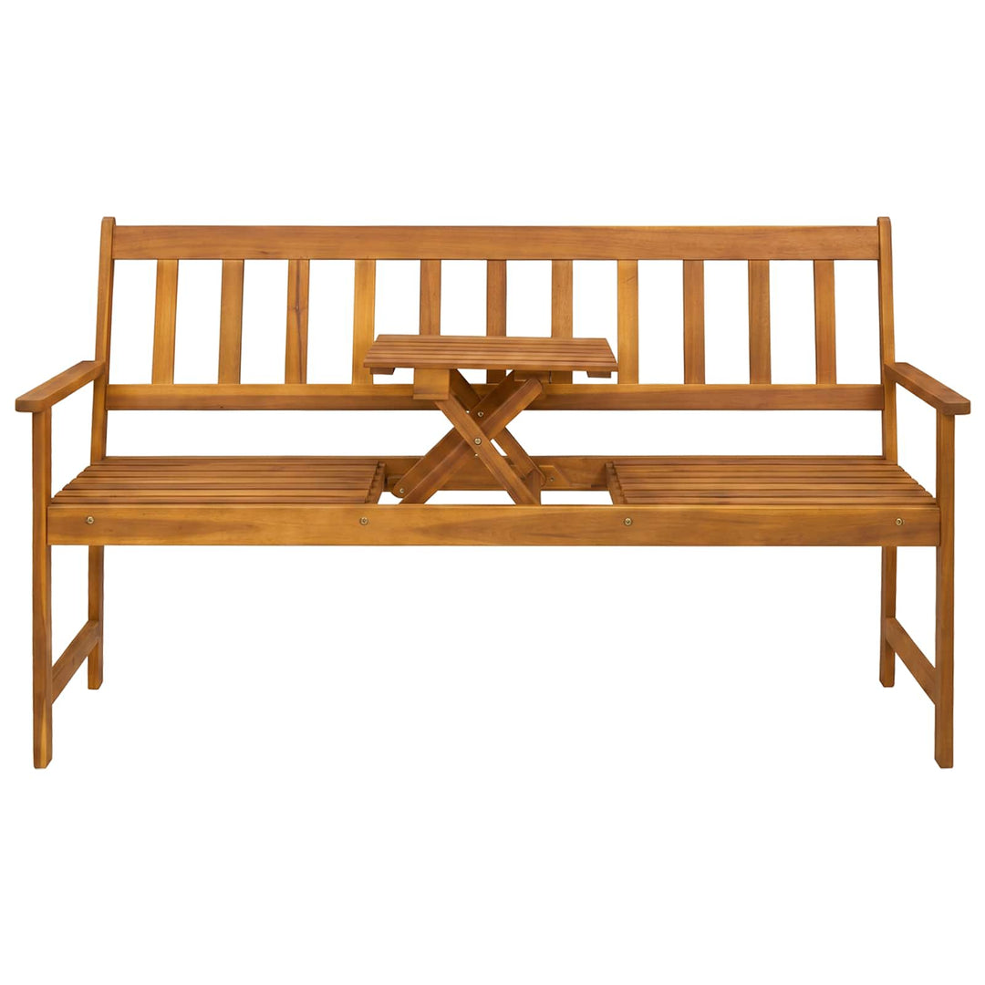 Havebænk 158 x 55 x 89 cm Massivt Akacietræ Naturfarvet