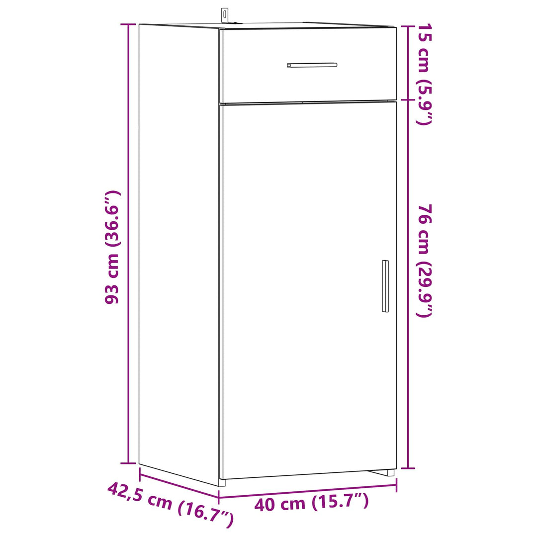 Opbevaringsskab Gammelt træ 40 x 42,5 x 93 cm Konstrueret træ
