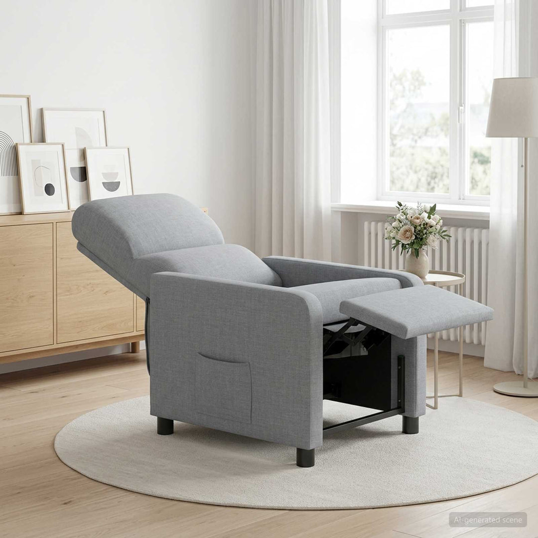 Recliner Lysegrå Polyester