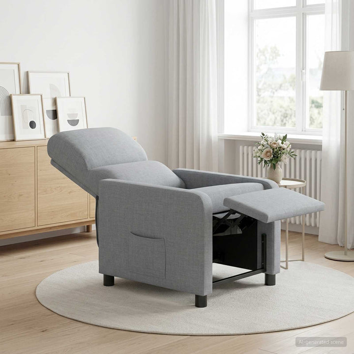 Recliner Lysegrå Polyester