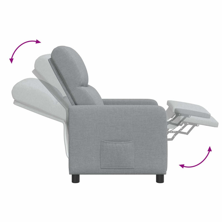 Recliner Lysegrå Stof