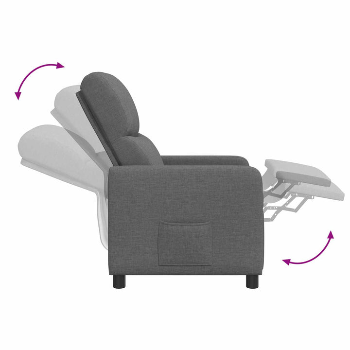 Recliner Mørkegrå Stof