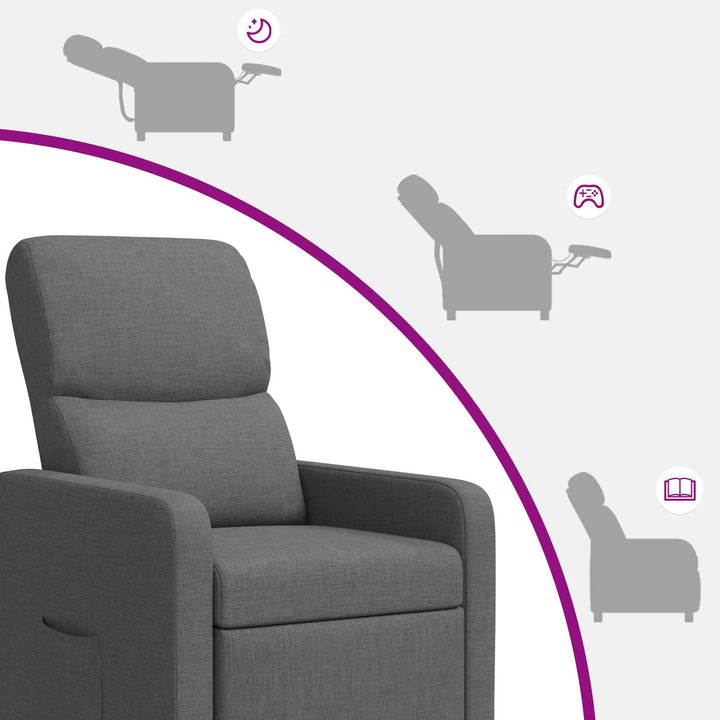 Recliner Mørkegrå Stof