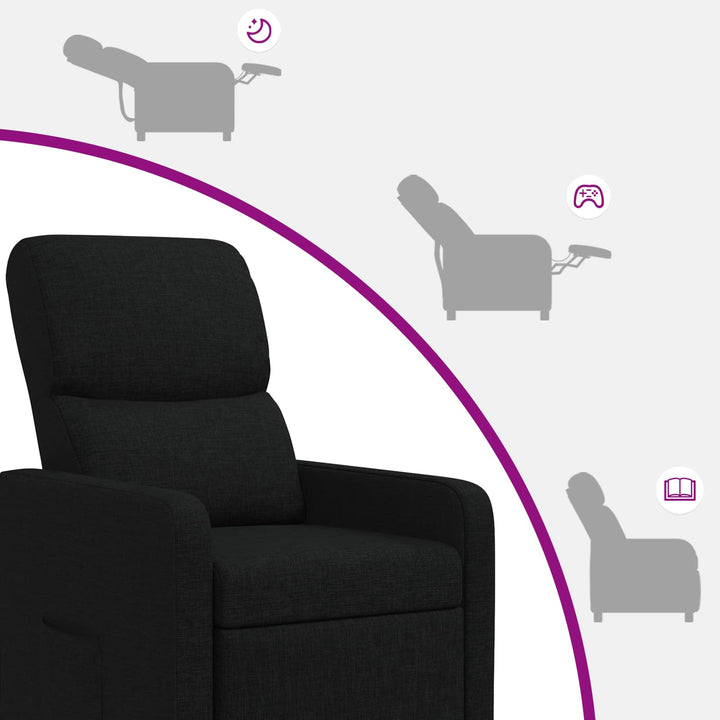 Recliner Sort Stof