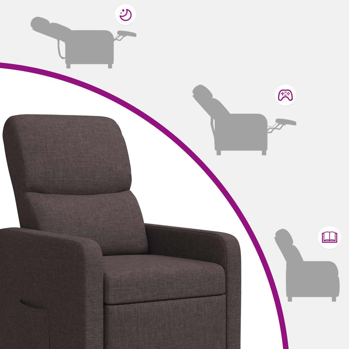Recliner Mørk Brun Stof