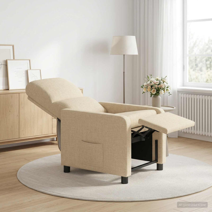 Recliner Cremefarvet Polyester