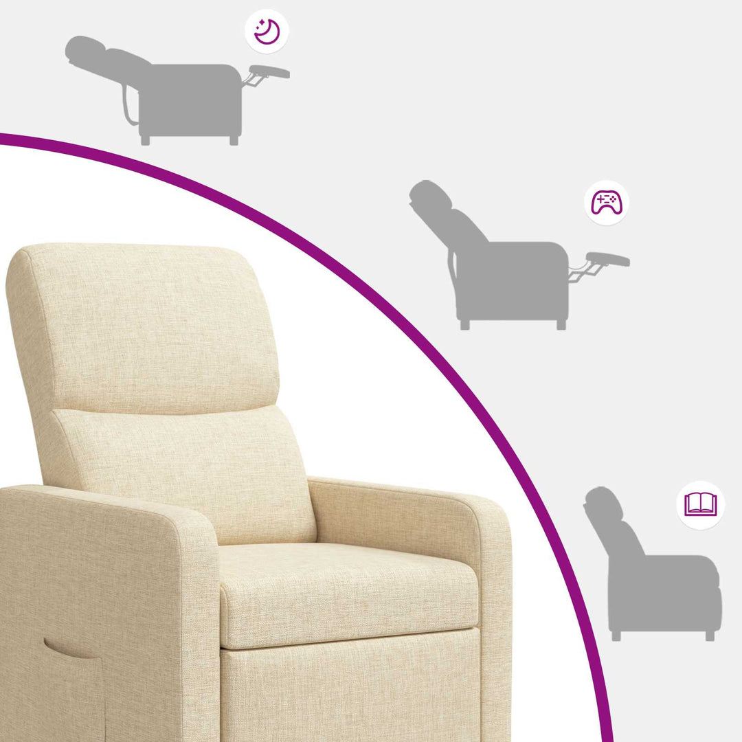 Recliner Cremefarvet Stof