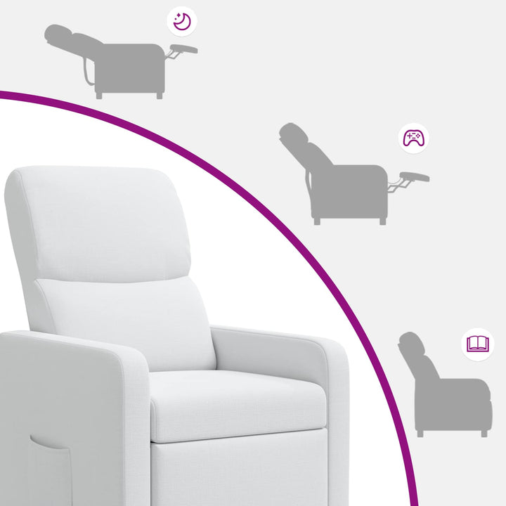 Recliner Hvid Stof