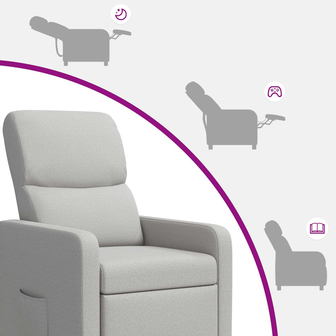 Recliner Skygrå Stof
