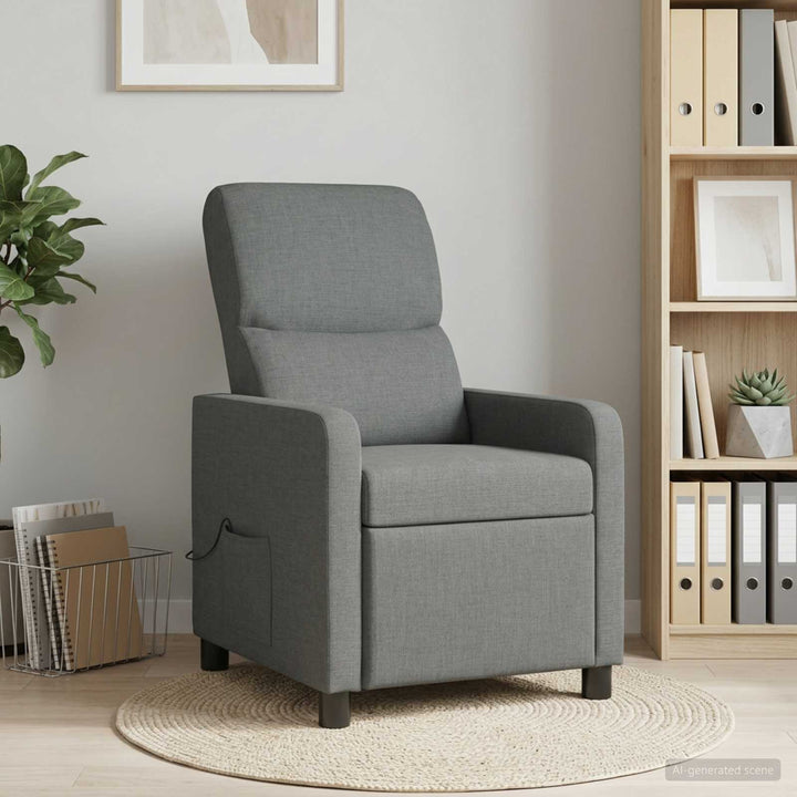 Massage Lænestol Mørkegrå Polyester