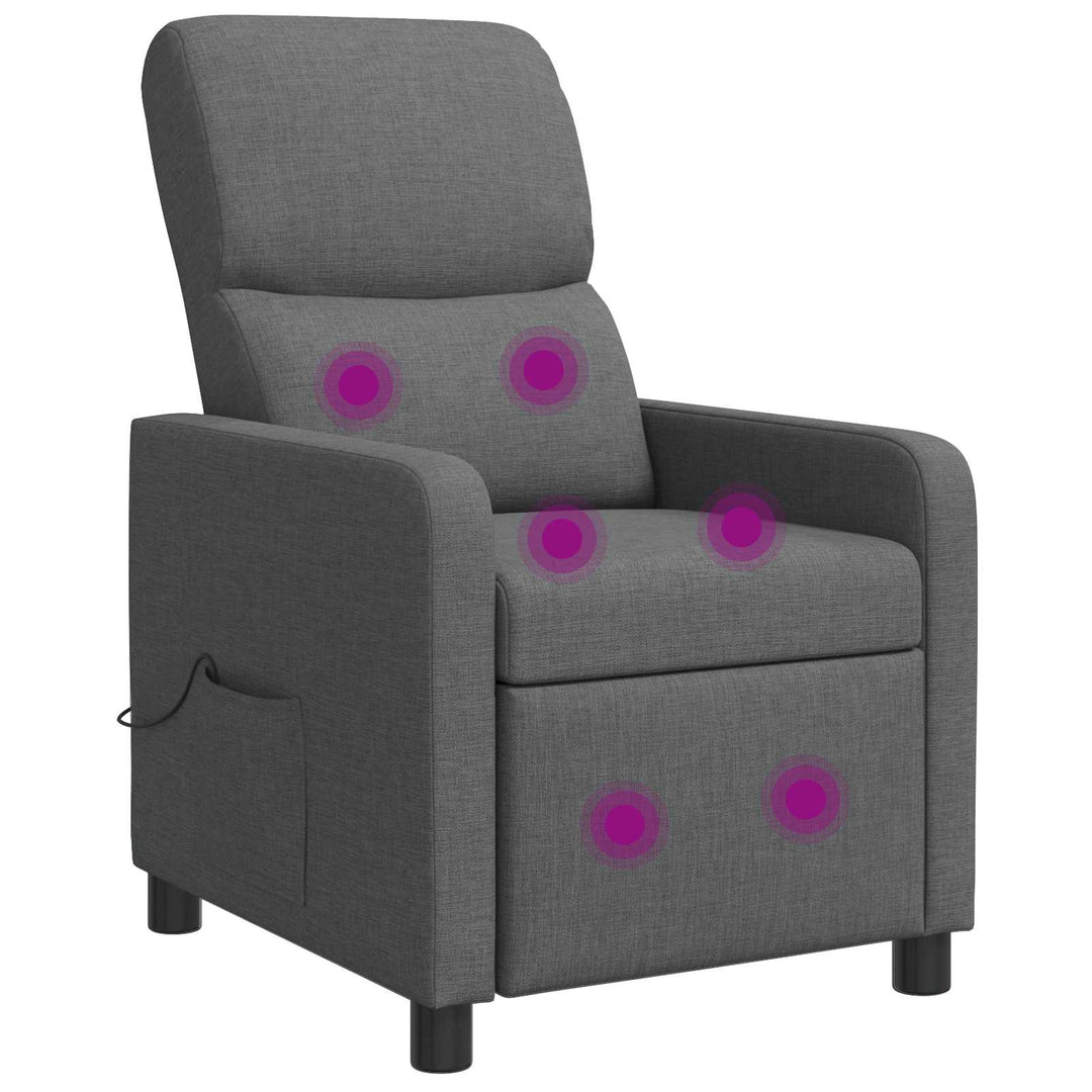 Massage Lænestol Mørkegrå Stof