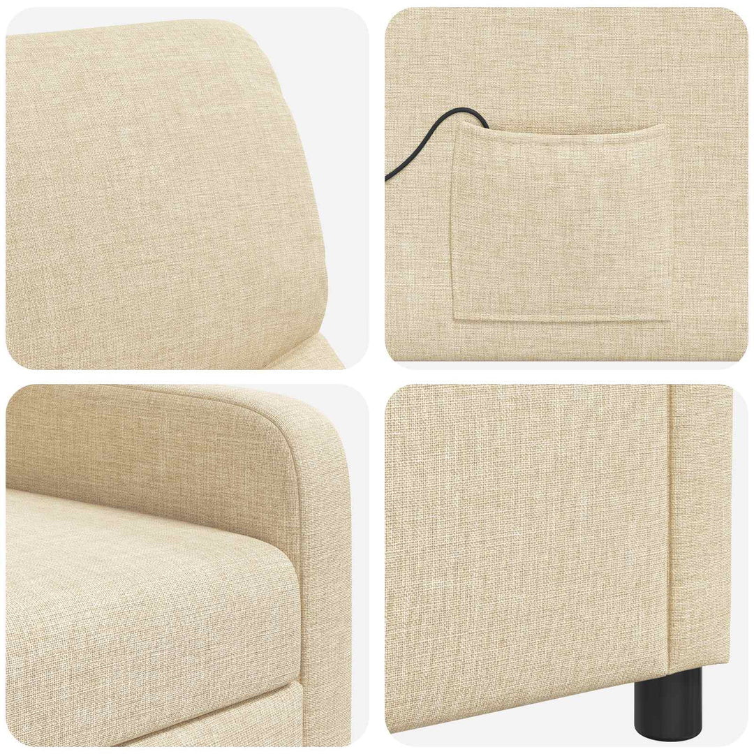Recliner Cremefarvet Stof