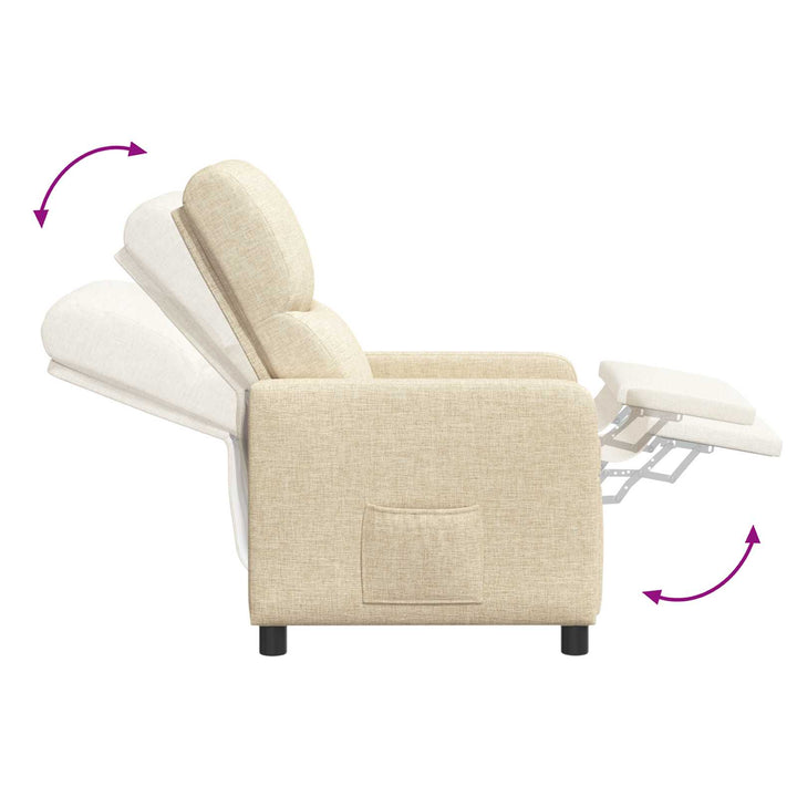 Recliner Cremefarvet Stof