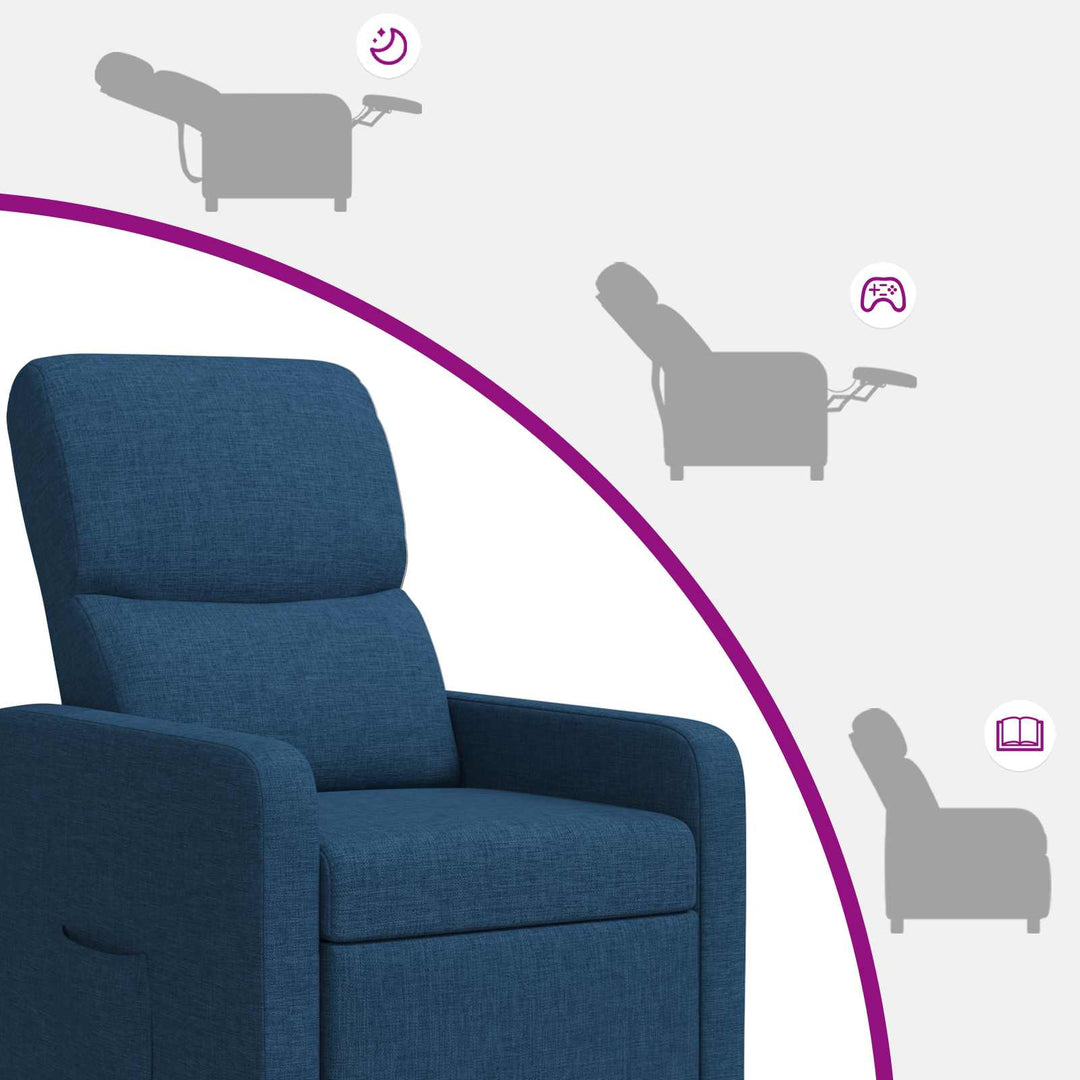 Recliner Blå Stof