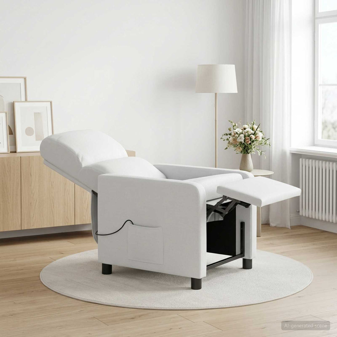 Massage Lænestol Hvid Polyester