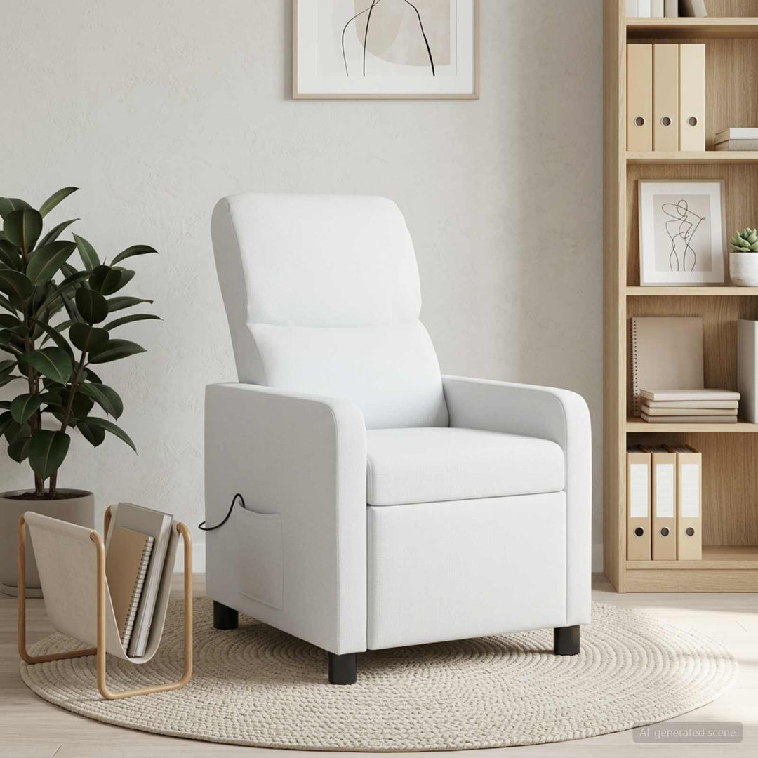 Massage Lænestol Hvid Polyester