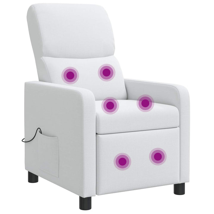 Massage Lænestol Hvid Polyester