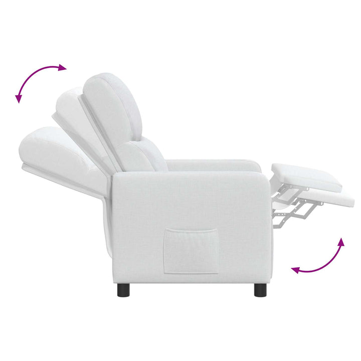 Recliner Hvid Stof