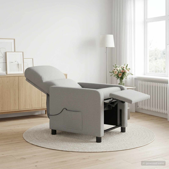 Massage Lænestol Skygrå Polyester