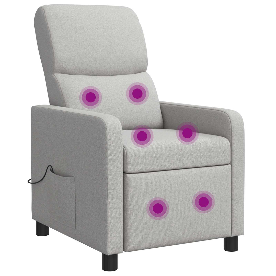 Massage Lænestol Skygrå Polyester