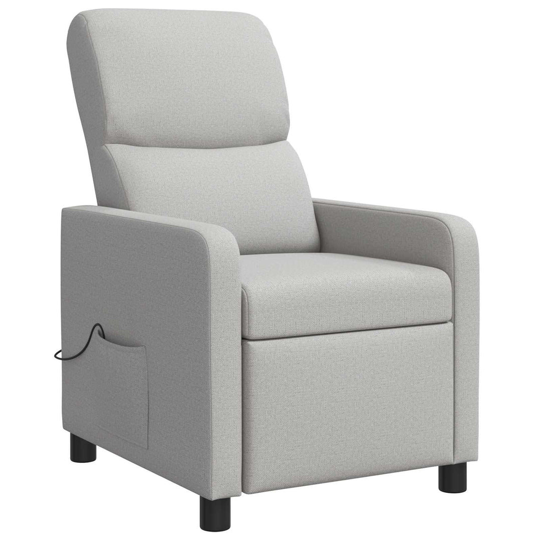 Massage Lænestol Skygrå Stof