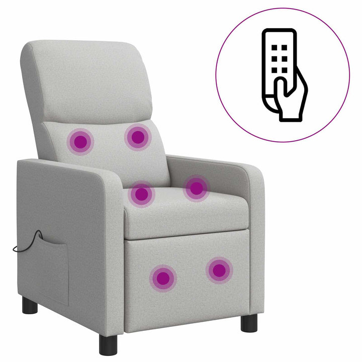 Massage Lænestol Skygrå Stof