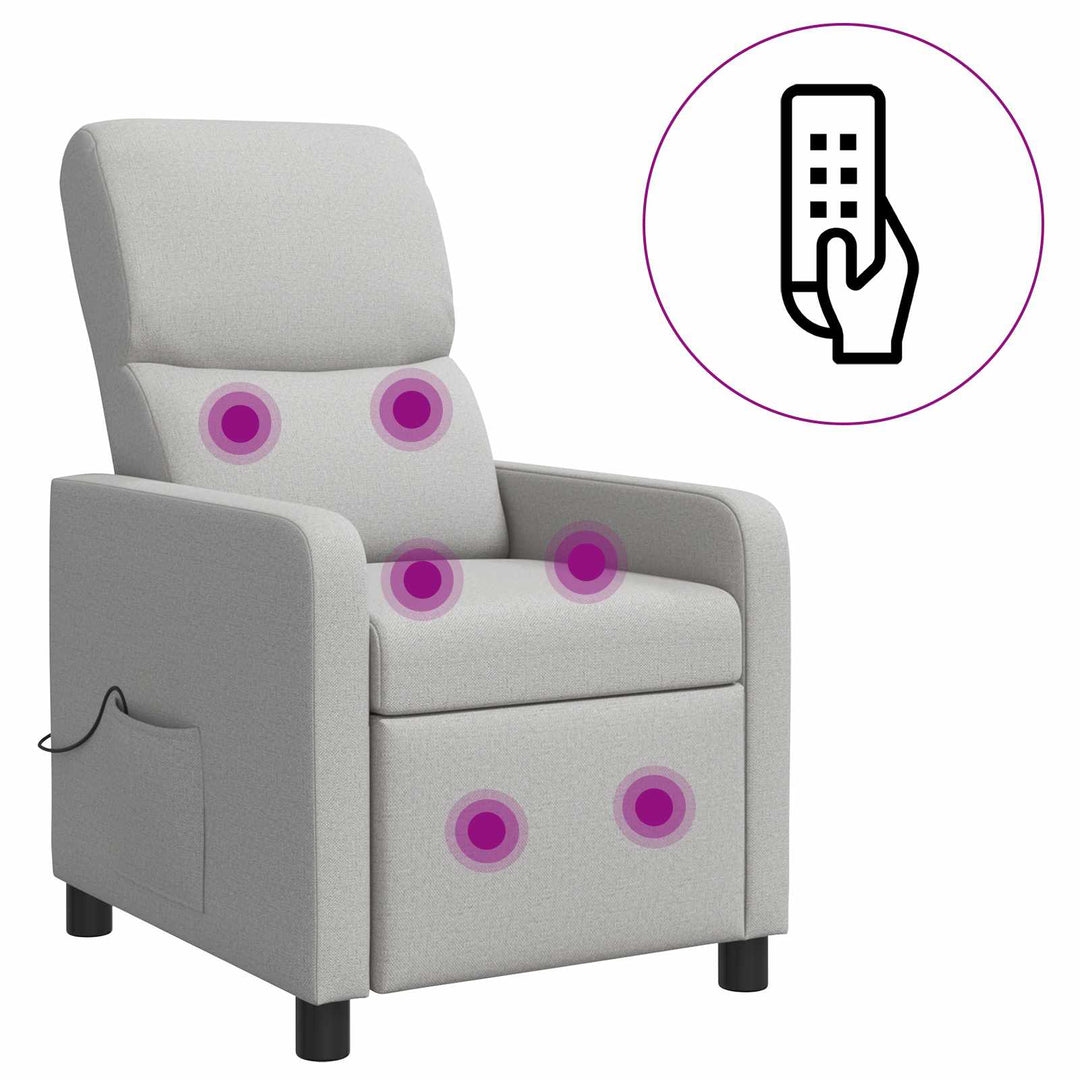 Massage Lænestol Skygrå Polyester