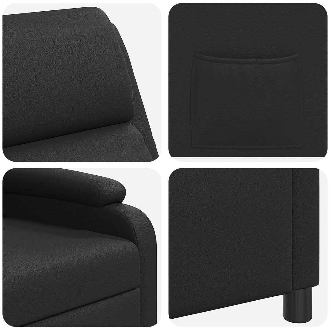 Recliner Sort Kunstlæder