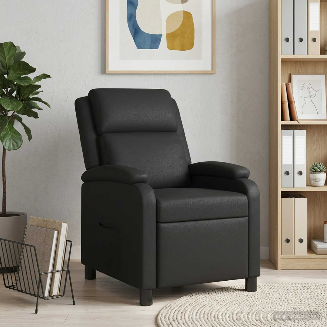 Recliner Sort Kunstlæder