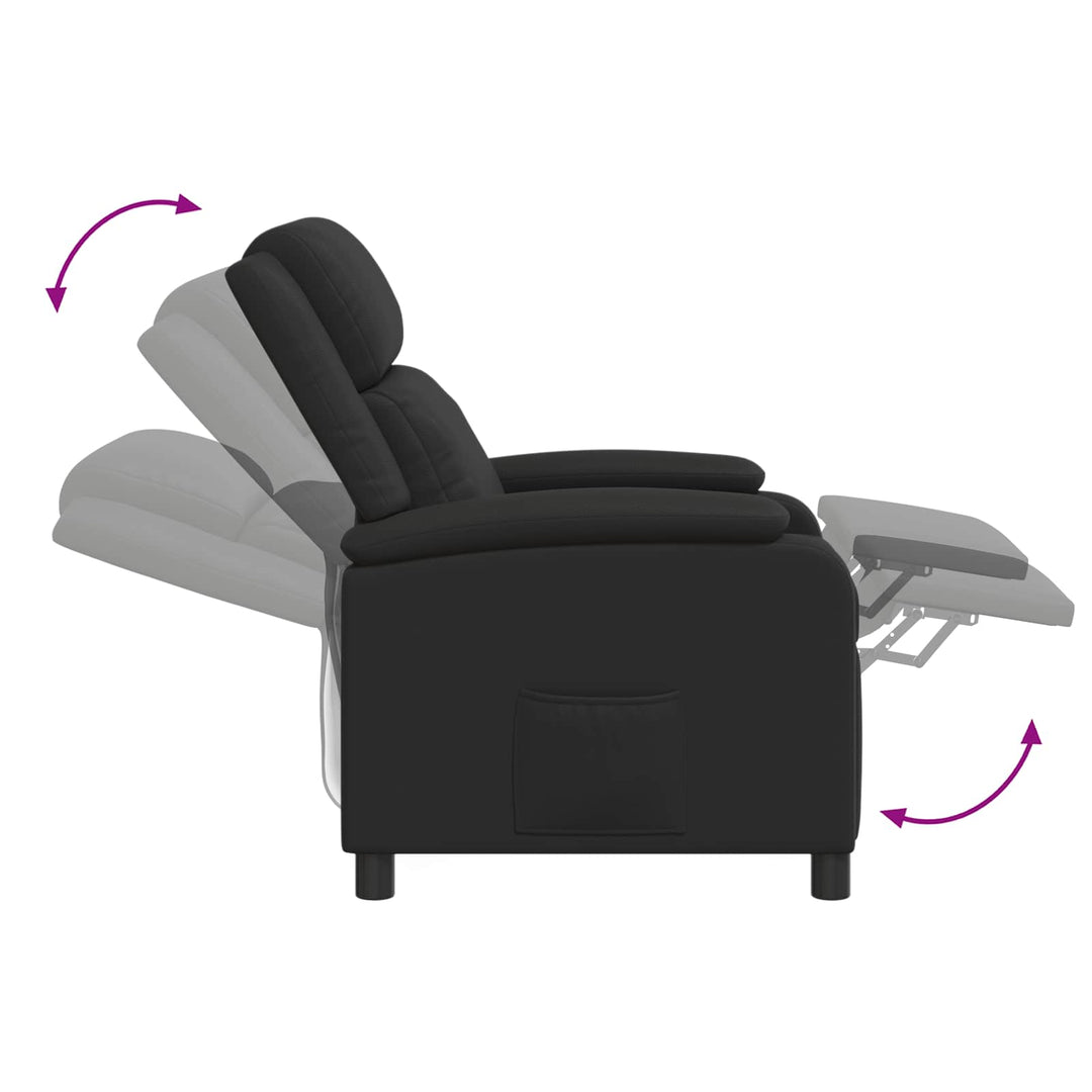 Recliner Sort Kunstlæder